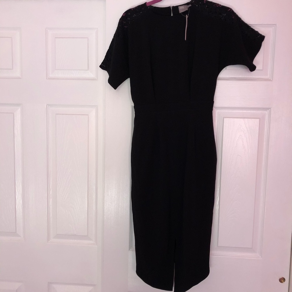 ASOS Black Midi Length Dress